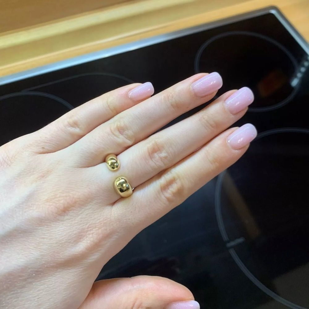 NEW 18K Gold Plated Chunky Open Irregular Ring - Picture 4 of 5
